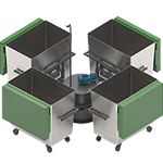 Bin carousel for Garbage Room Solutions